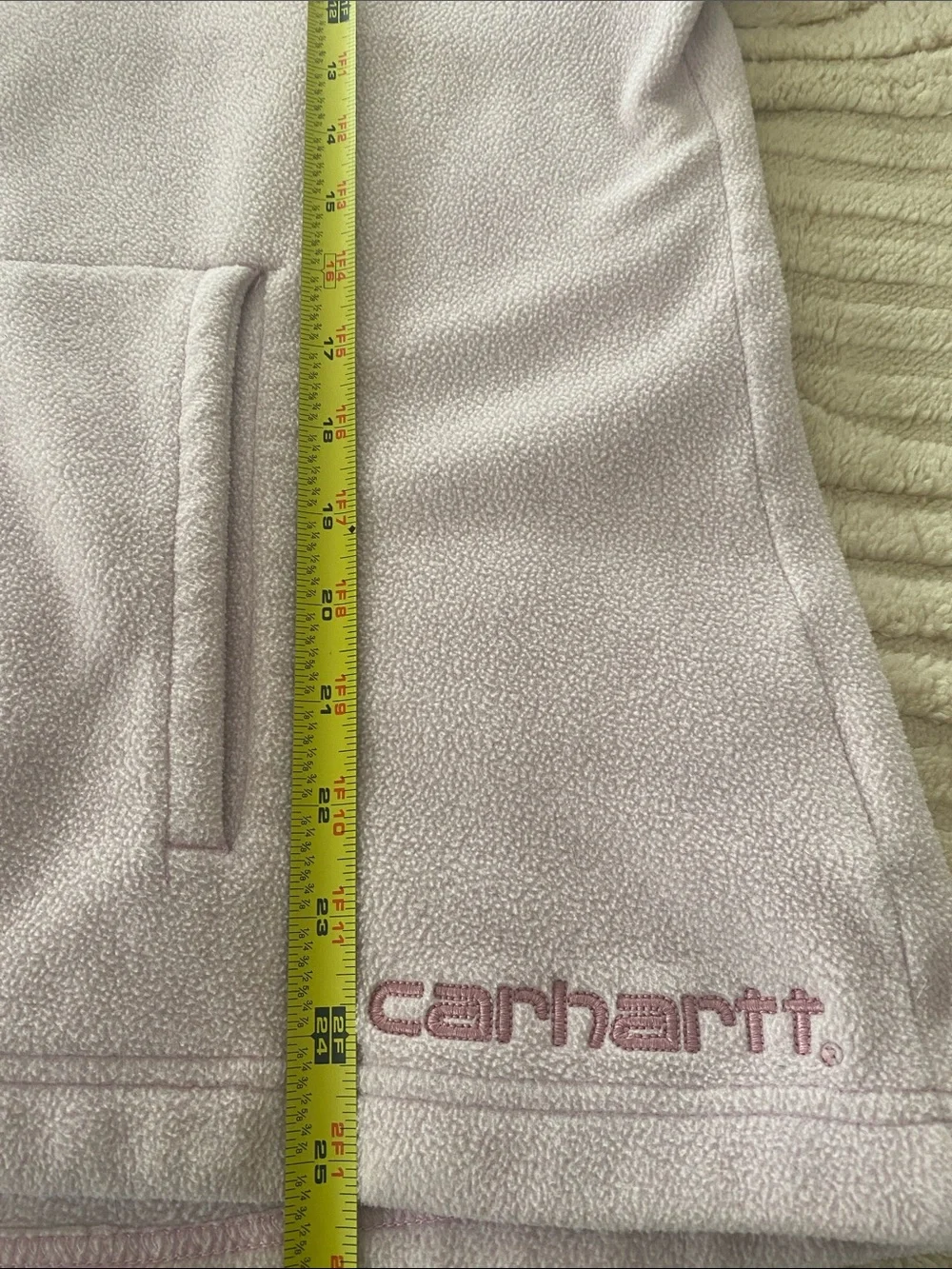 Carhartt Women's Light Pink Half-Zip Fleece Pullover